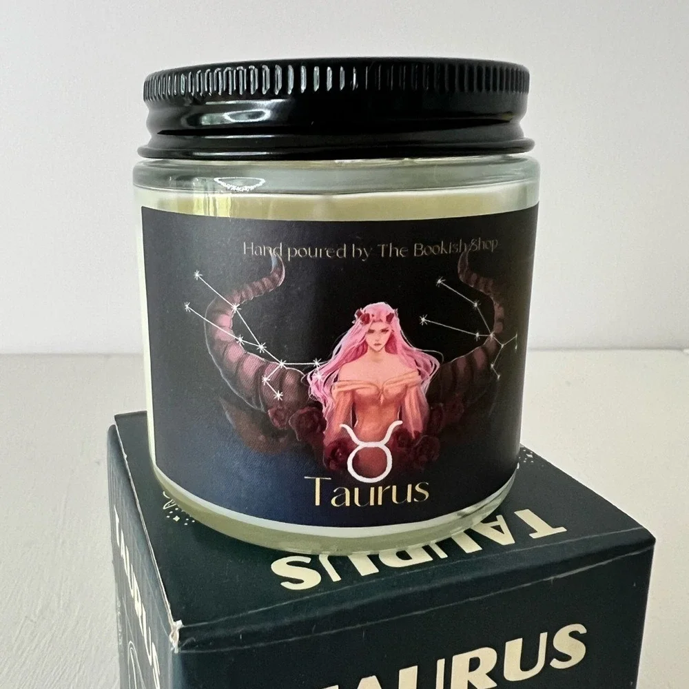 The Bookish Shop Taurus Candle Black Luminary Zodiac Once Upon a‎ Broken Heart